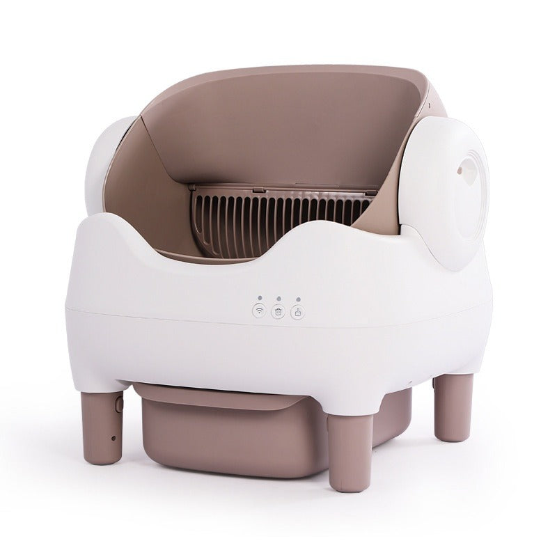 Open-style Smart Cat Litter Box with Auto Scooping