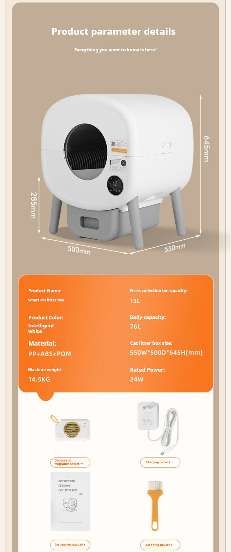 Automatic Self-Cleaning Cat Litter Box