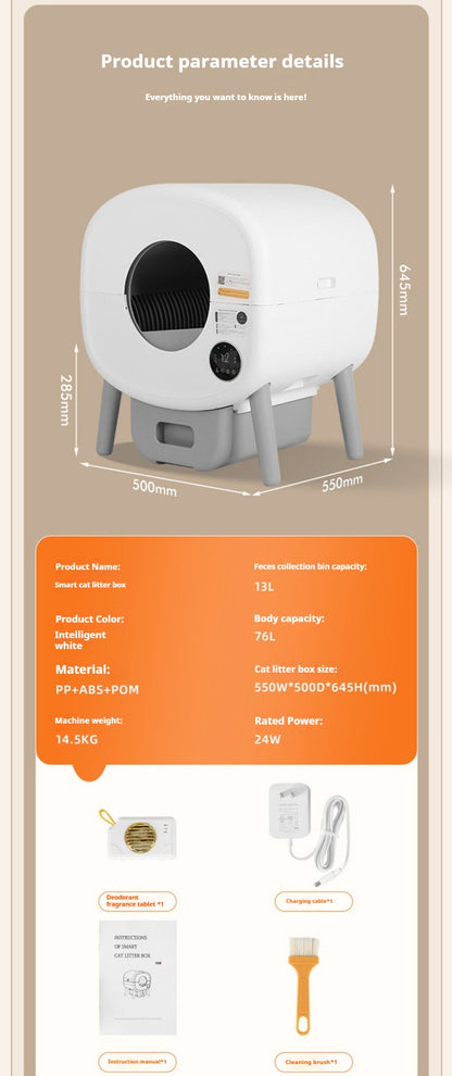 Automatic Self-Cleaning Cat Litter Box