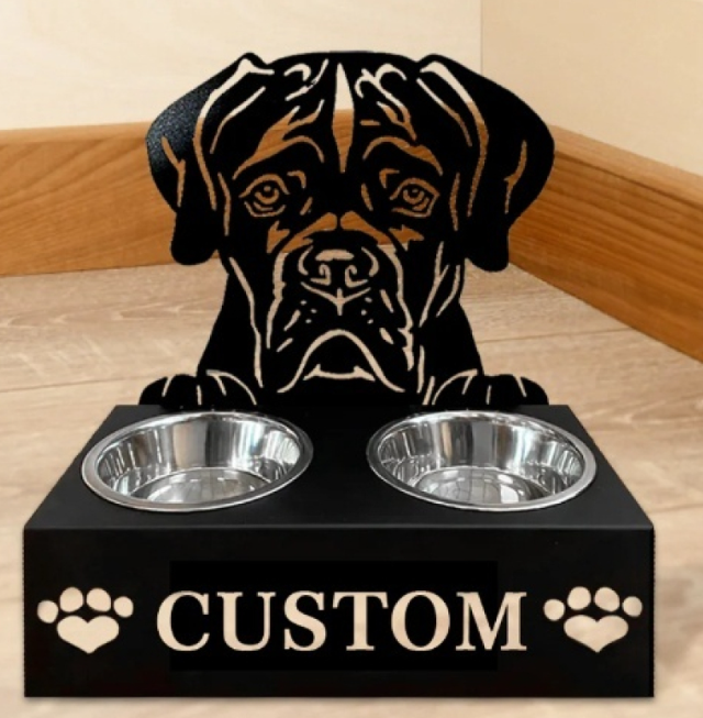 Dog Food Bowl Rack